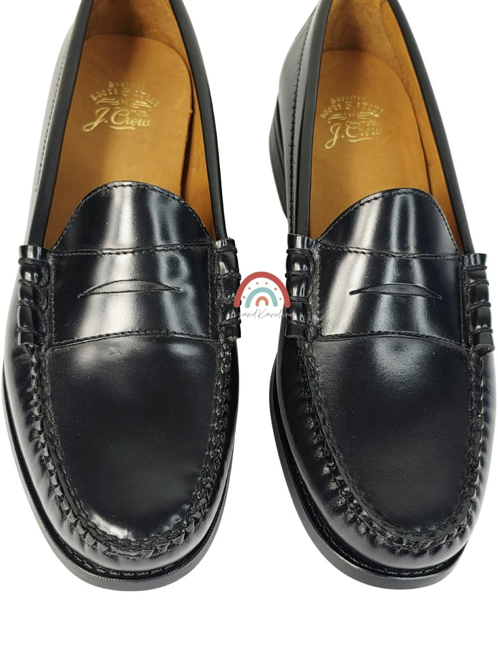 New! J. Crew Camden Leather Loafers Black 9.5